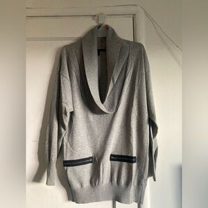 Gray Cowl Neck Sweater
